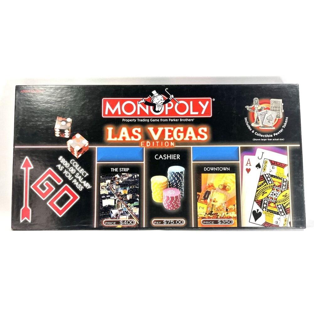 Monopoly Las Vegas Edition 100% Complete Parker Brothers Board Game